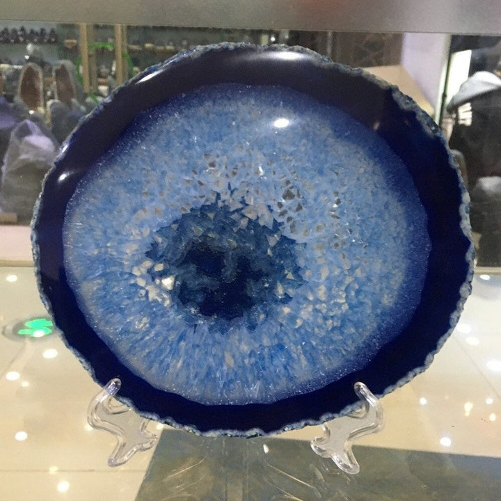 Stornfield | Blue Agate Crystal Disk
