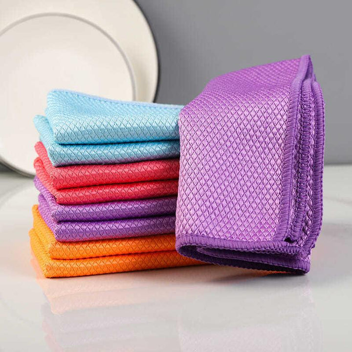 Fish Scale Microfiber Polishing Cleaning Cloth Set 5 Pcs | Stornfield