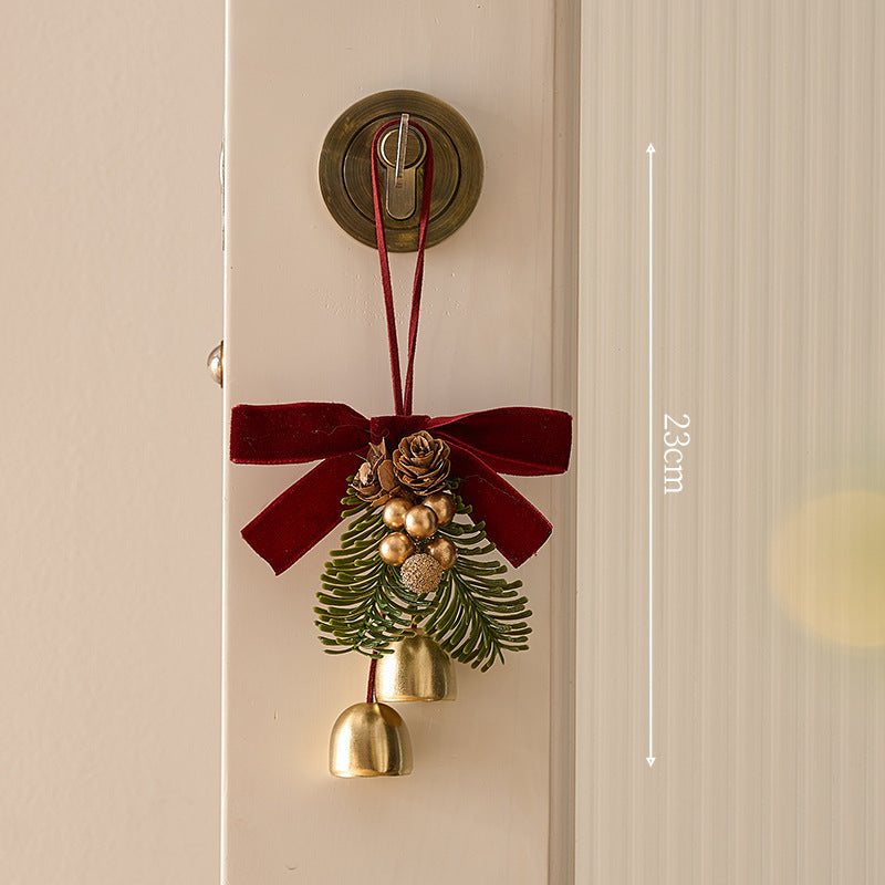 Christmas Bell Pendant with Wreath