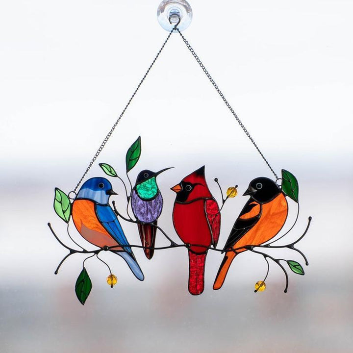 Birds Stained Glass Window Hangings 🐦 | Stornfield