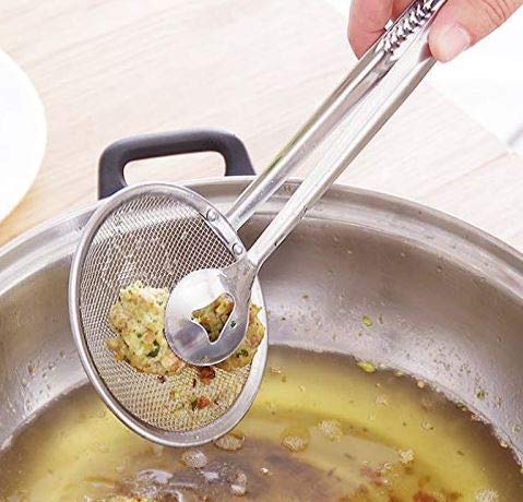 Frying Tong With Strainer Stainless Steel Stornfield