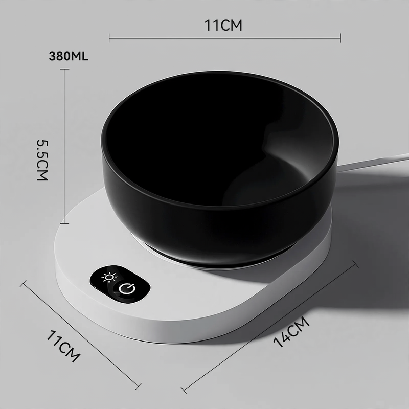Ceramic heating bowl for cats and dogs