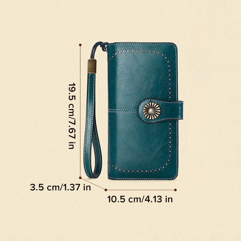 Retro long wallet with large capacity | Stornfield