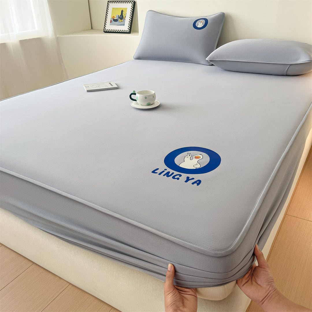 Cotton fitted sheet with padding