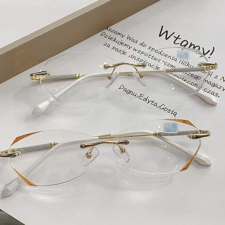 Stornfield | Fashionable rimless anti-blue light reading glasses