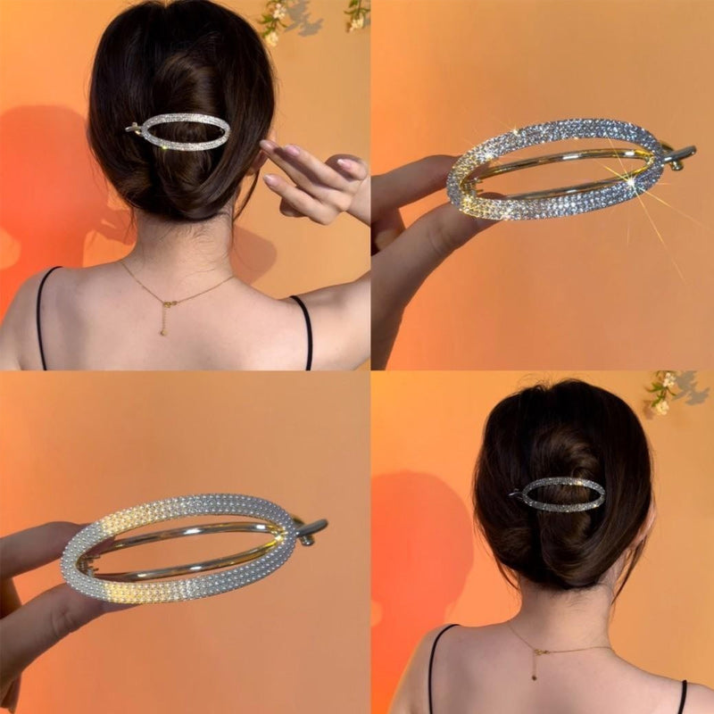 Sparkling Curved Minimalist Hair Buckle | Stornfield