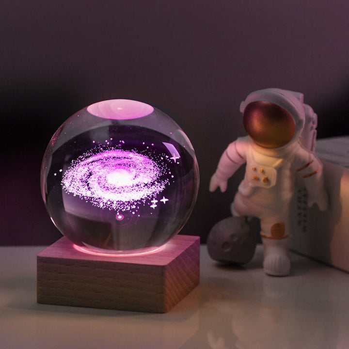3D Galaxy Crystal Ball Night Light | Stornfield