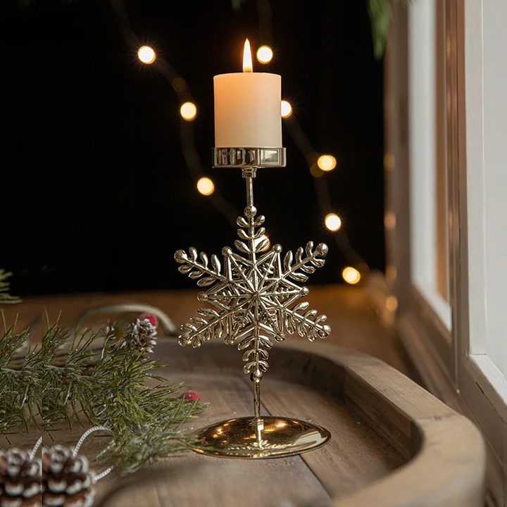 Christmas Candle Holders - Star and Christmas Tree Design for Festive Decoration | Stornfield