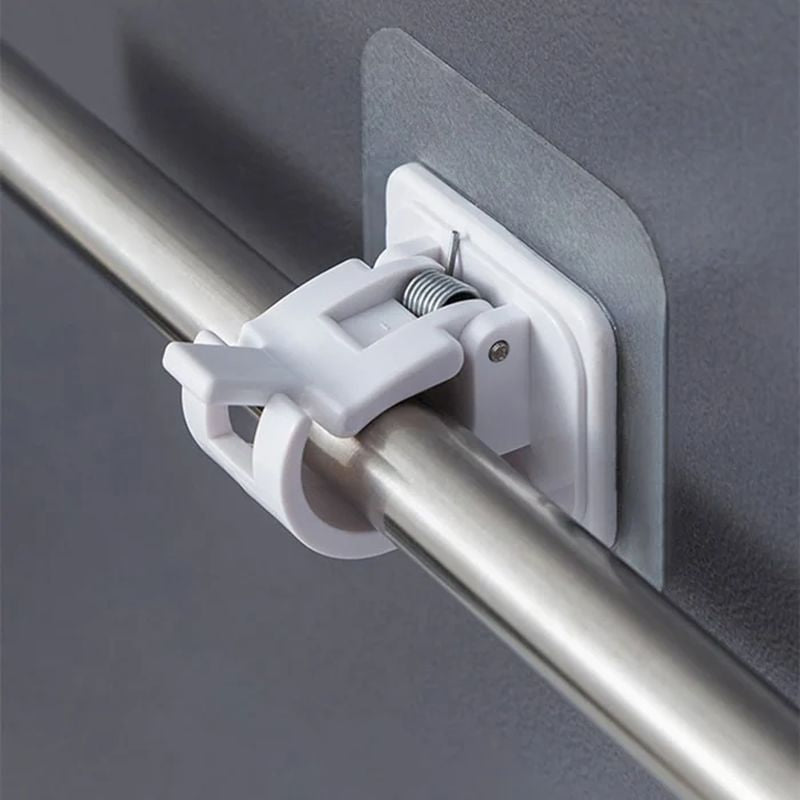 Stornfield | Nail-free Adjustable Curtain Rod Sticky Hook (1 Set of 2)