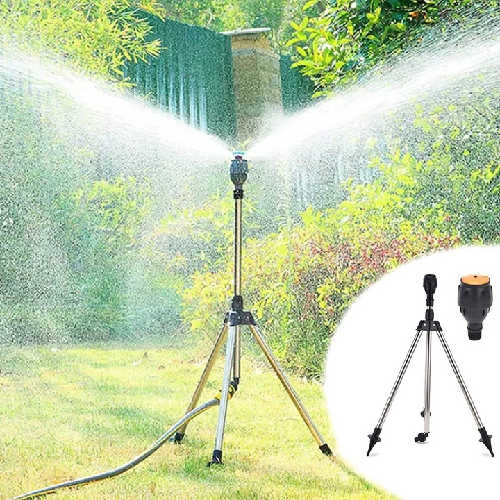 Stornfield | Automatic Rotating Garden Sprinkler with Retractable Tripod for the Garden