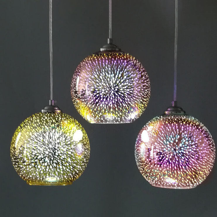 Stornfield | Creative Modern 3D Firework Color Glass Single Light Dome Pendant