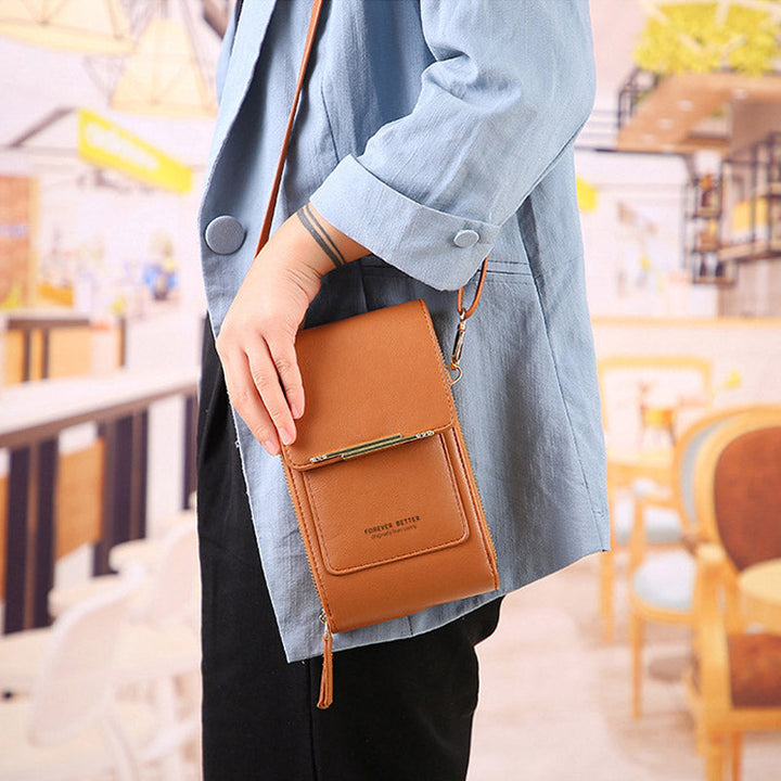 Anti-Theft Leather Bag with Touchscreen | Stornfield