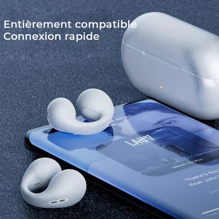 Bone conduction headphones with wireless ear clip | Stornfield