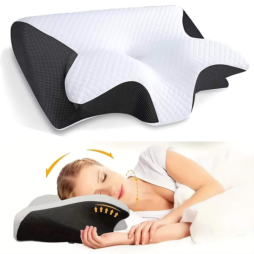 RelaxNeck Ergonomic Memory Foam Pillow – Support for Neck and Back | Stornfield