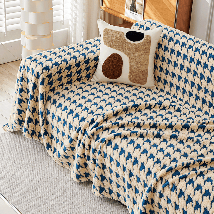 Cozy Houndstooth Sofa Cover  - Modern, Stylish & Durable Sofa Protection | Stornfield