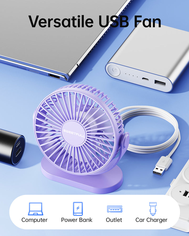 2-in-1 Hook & Desk Fan - 3-Speed with 360° Rotation | Stornfield