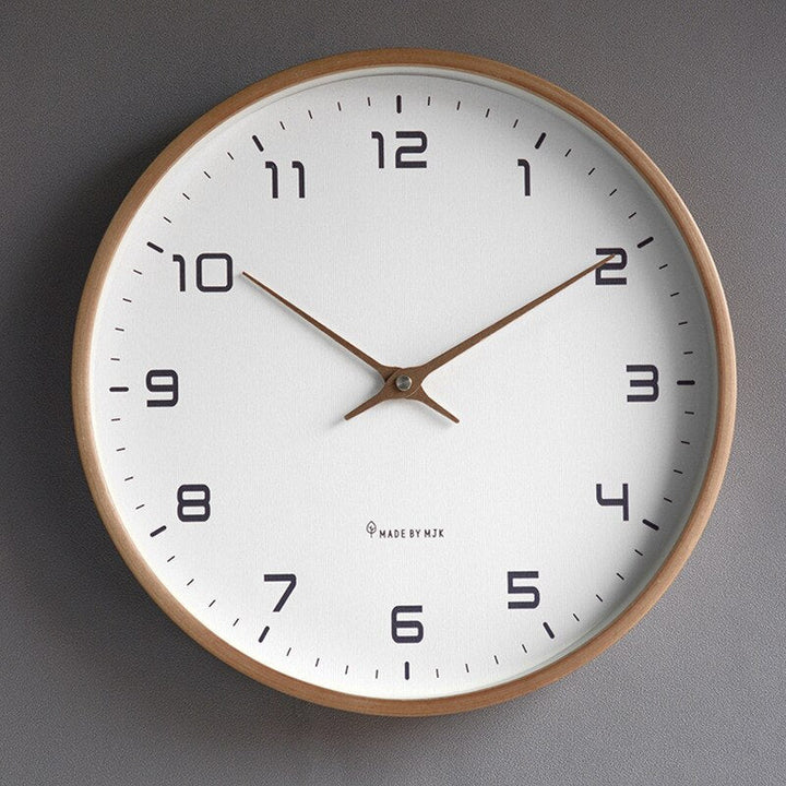 Nordic Minimalist Round Wooden Wall Clock | Stornfield