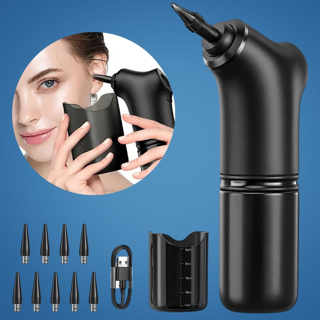 AquaCleanse | Electric Earwax Remover – Adjustable Water Jet – Silicone Tip – Warm Irrigation for Stornfield Families