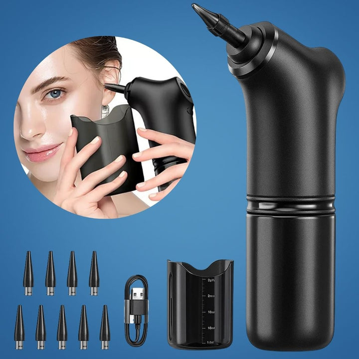 AquaCleanse | Electric Earwax Remover – Adjustable Water Jet – Silicone Tip – Warm Irrigation for Stornfield Families