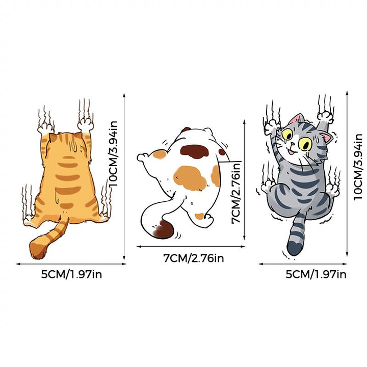 Cute Cat Cartoon Decal Car Stickers, 3 pcs | Stornfield