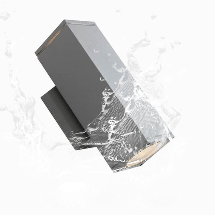 Modern Minimalist Square Column LED Luminous Outdoor Waterproof Wall Sconce Lamp | Stornfield
