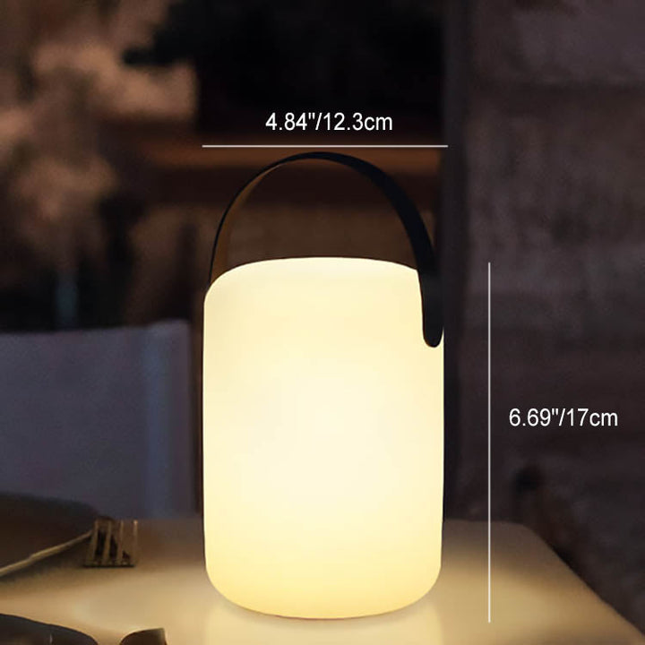 Modern Simplicity Plastic Round Square Hand LED Table Lamp For Outdoor Patio | Stornfield