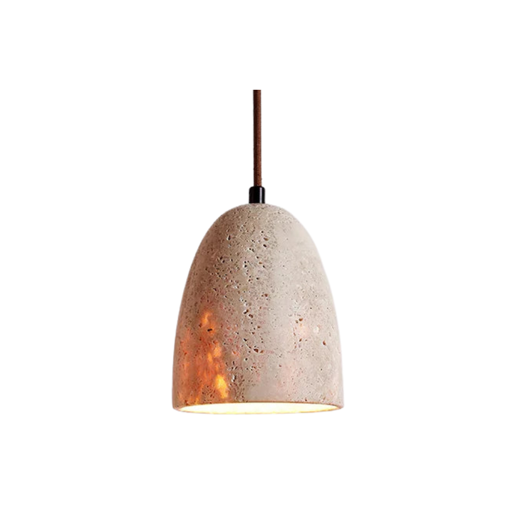 Stornfield | TerraLume – Pendant Light with Natural Stone Texture and Warm Glow