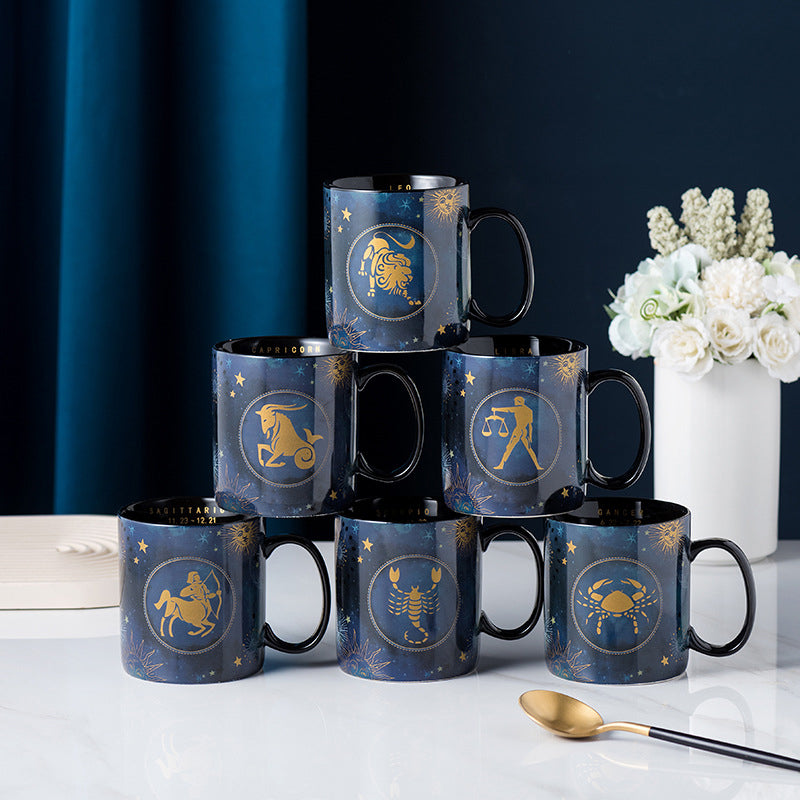 12 Constellations Mug Cobalt Blue Ceramic Coffee Mug | Stornfield