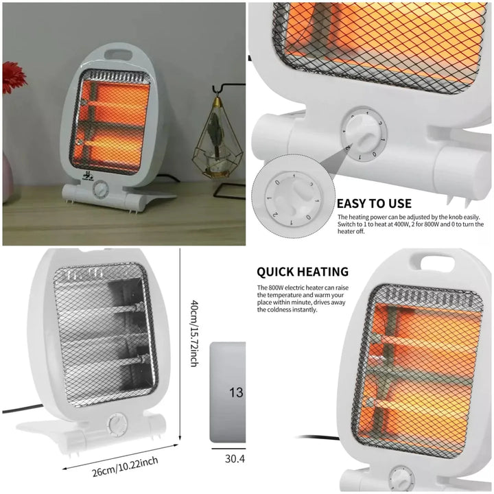 New 800W Adjustable Portable Electric Heaters Home Room Warmer Hot Winter Electromechanical Stornfield
