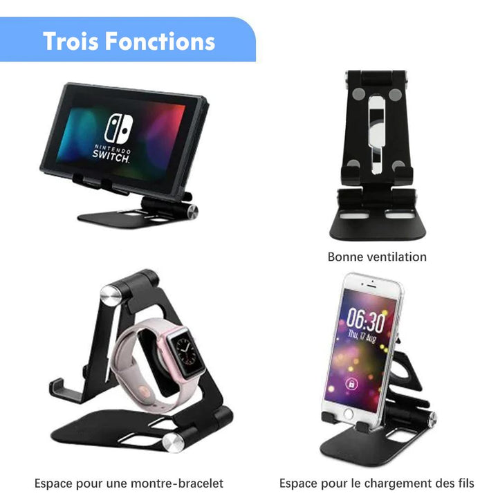 Multifunctional Foldable Aluminum Alloy Smartphone Stand | Stornfield