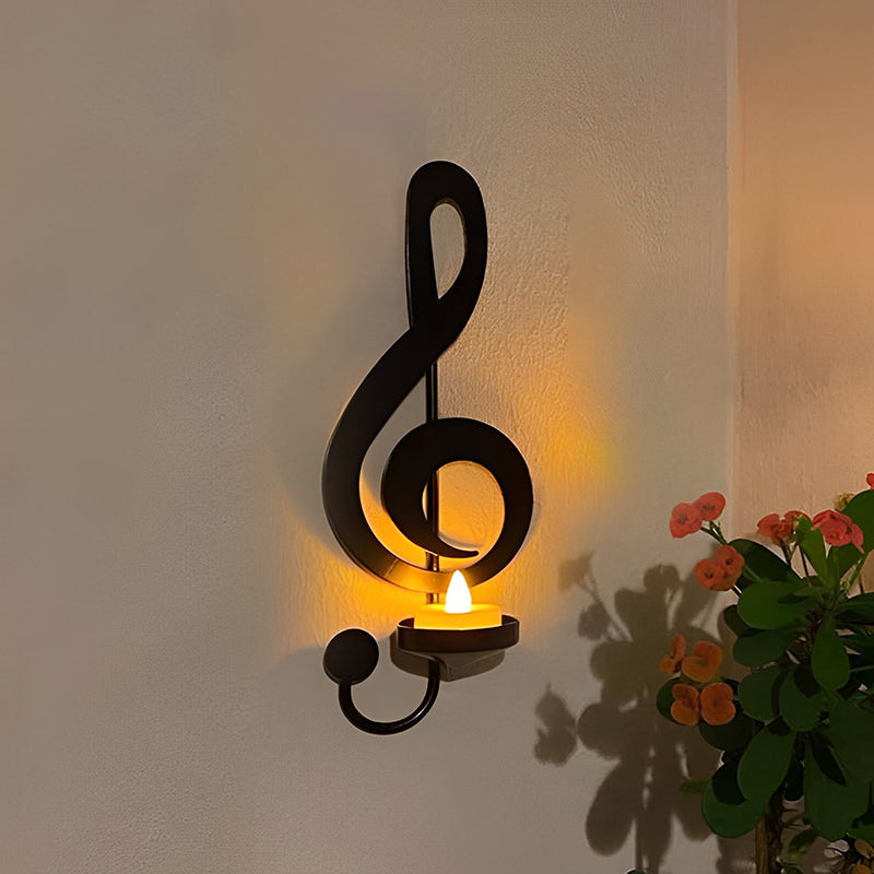 Black Music Note Wall Light Stornfield