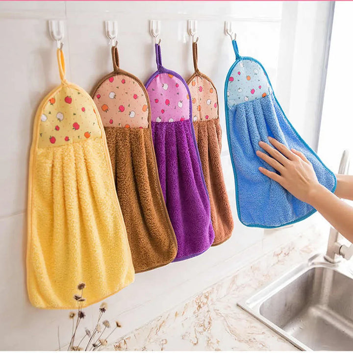 Hanging Kitchen Towel Small Soft Dish Towel Cloth for Kitchen Bathroom Use Stornfield