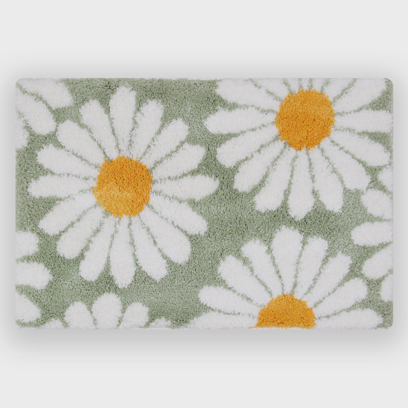 Stornfield | Feblilac Sweet Daisy Bath Mat, Purple Flower Bathroom Mat