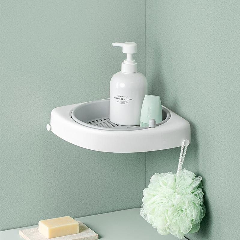 Corner Rotating Shelf Bathroom | Stornfield