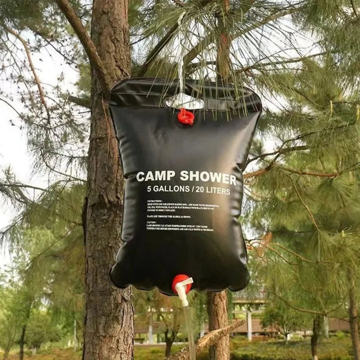 Portable Solar Heated Camping Shower Bag | Stornfield