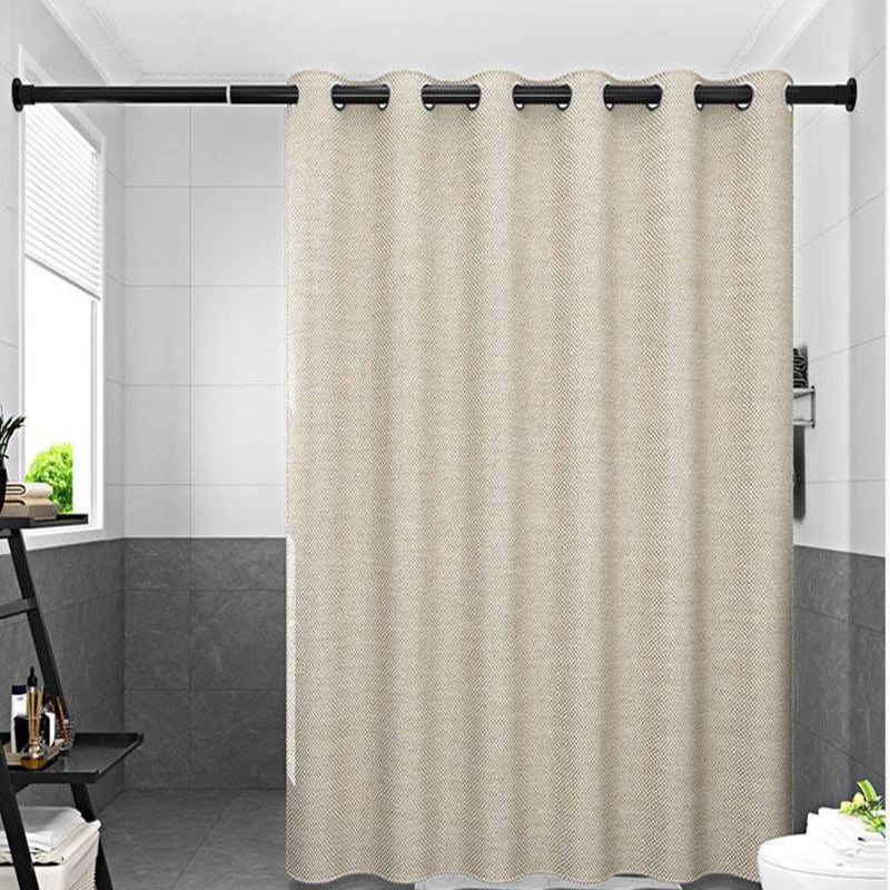 Stornfield | Thick Beige Linen Shower Curtain