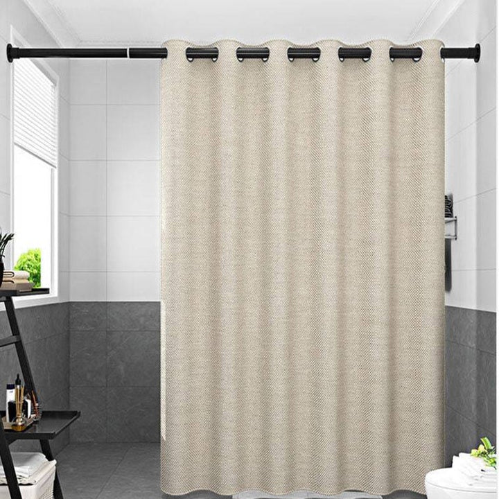 Stornfield | Thick Beige Linen Shower Curtain