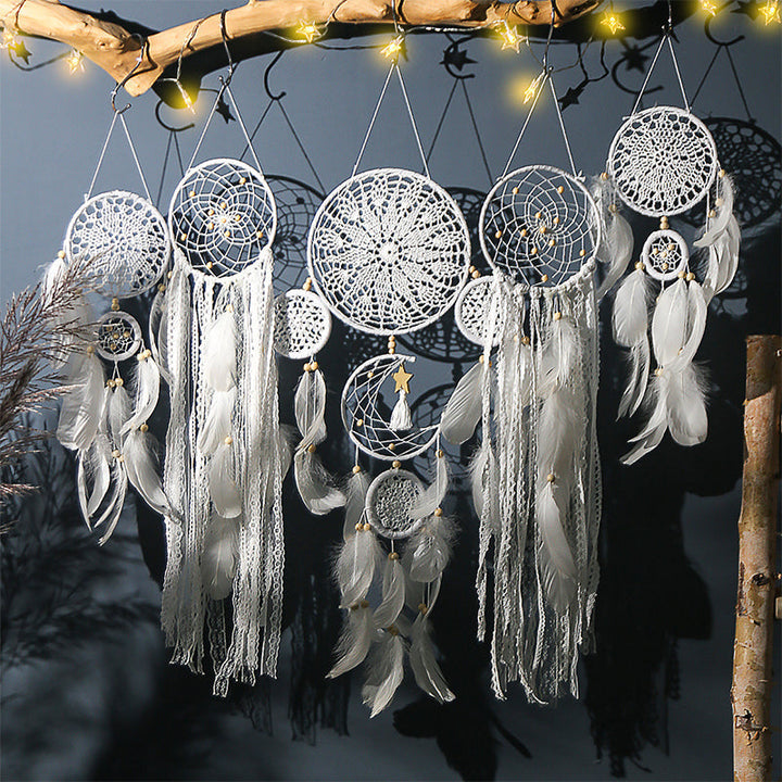 Dreamcatcher moon and stars hang above the bed (5 PCS) Stornfield