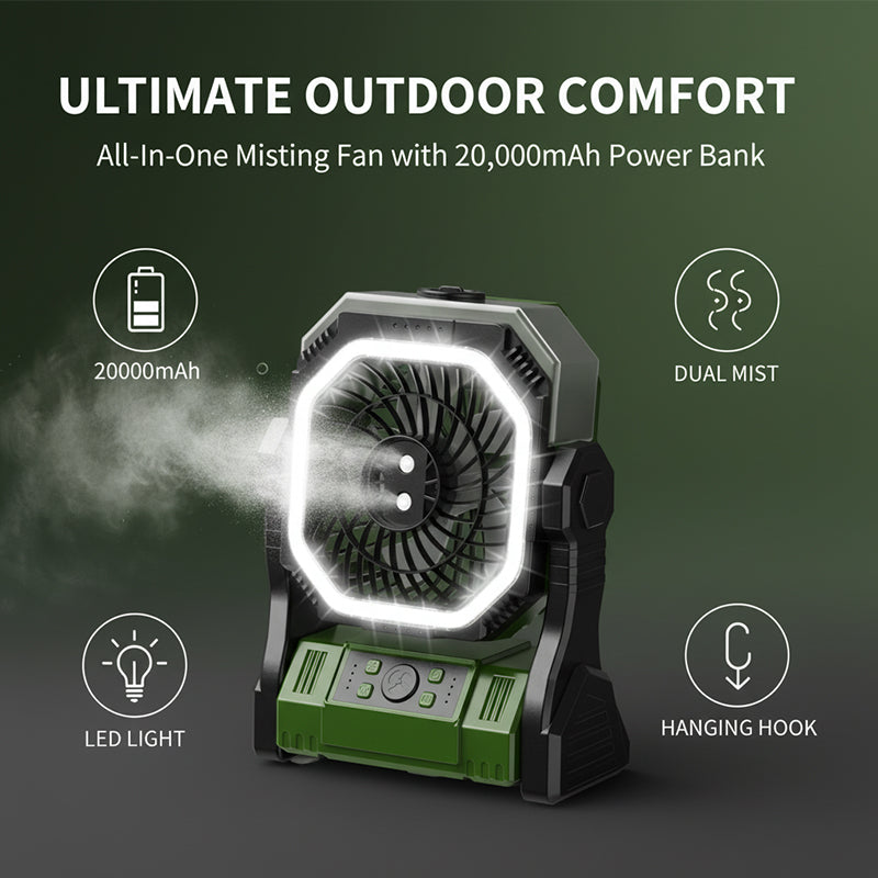 Rechargeable Outdoor Camping Fan Light | Stornfield