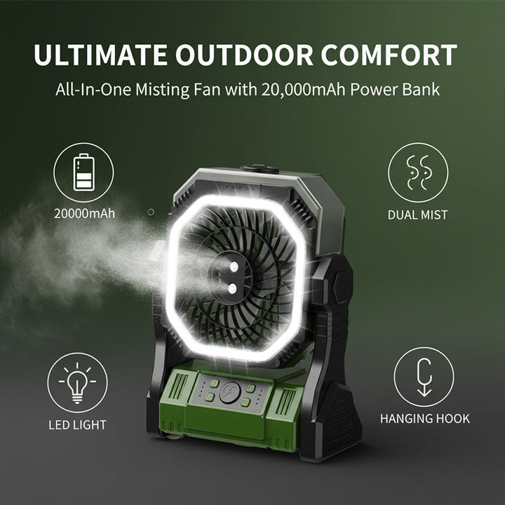Rechargeable Outdoor Camping Fan Light | Stornfield