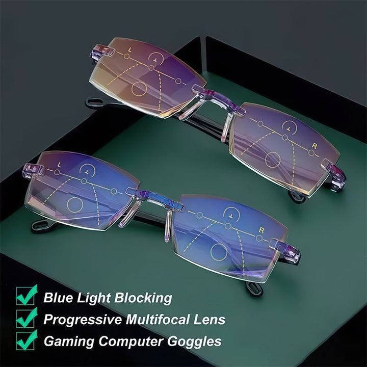 Stornfield | 2024 new high hardness anti-blue light sapphire reading glasses dual focus intelligent reading glasses