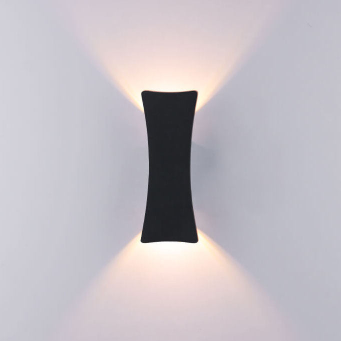Modern Simple Rectangular Curved LED Outdoor Waterproof Wall Sconce Lamp | Stornfield