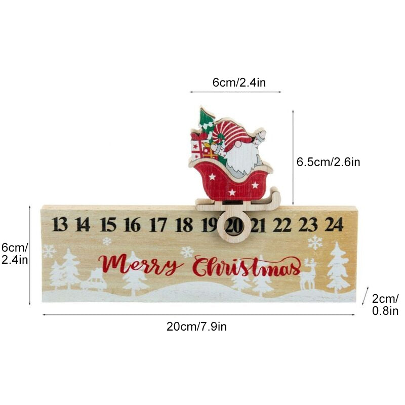 Christmas Toys Wooden Mobile Santa Claus Calendar Ornament | Stornfield