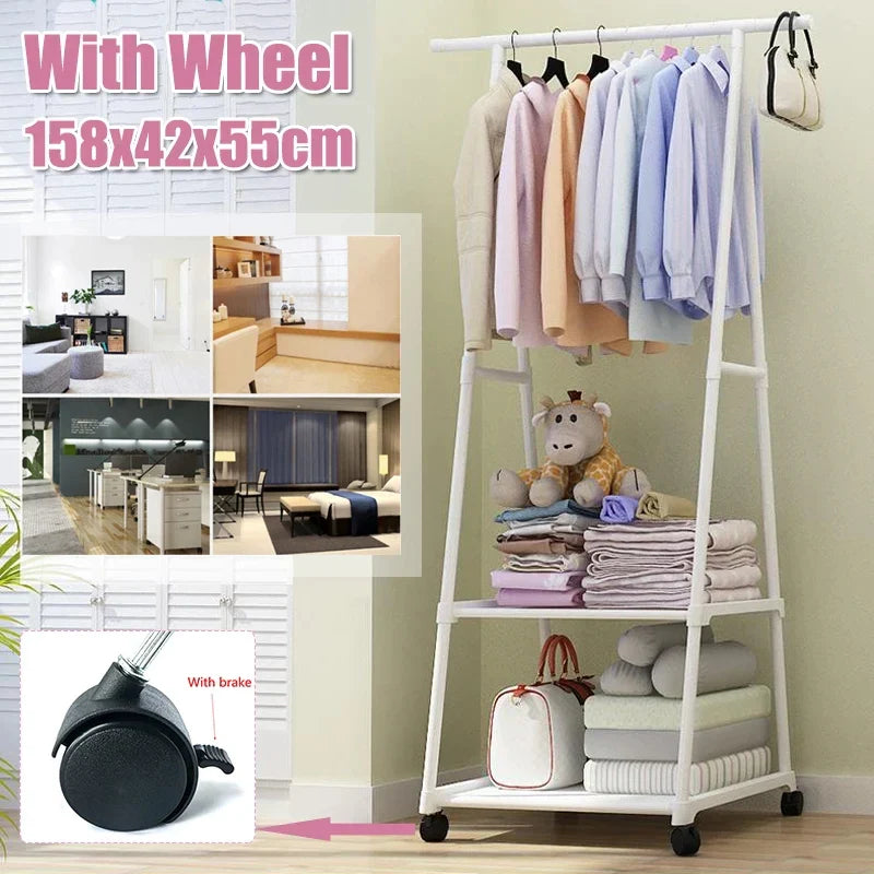 Metal Coat Jacket Hat Hanger Multifunction Stand Organizer Black Stornfield
