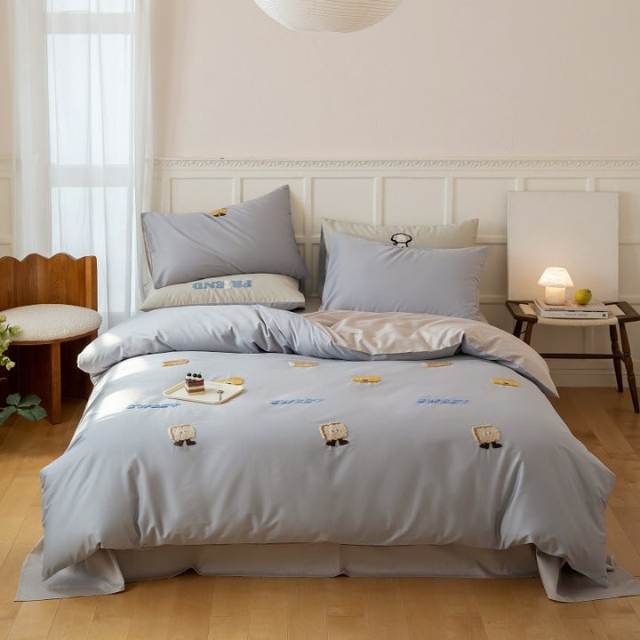Cotton bedding set, brushed, cartoon design