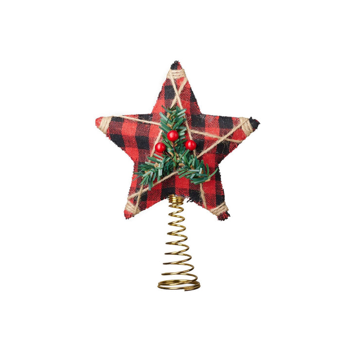 Decorative Christmas tree topper made of fabric