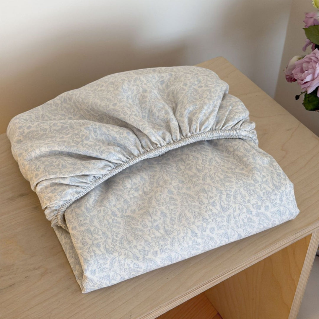 Cotton fitted sheet, double gauze, printed