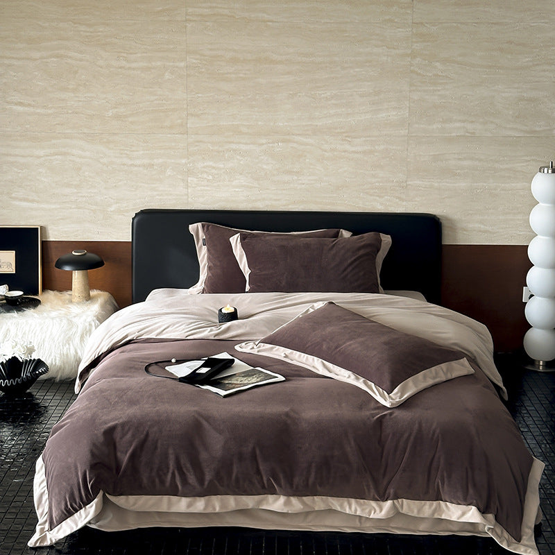 Milk fiber bedding, two-color, winter warmth