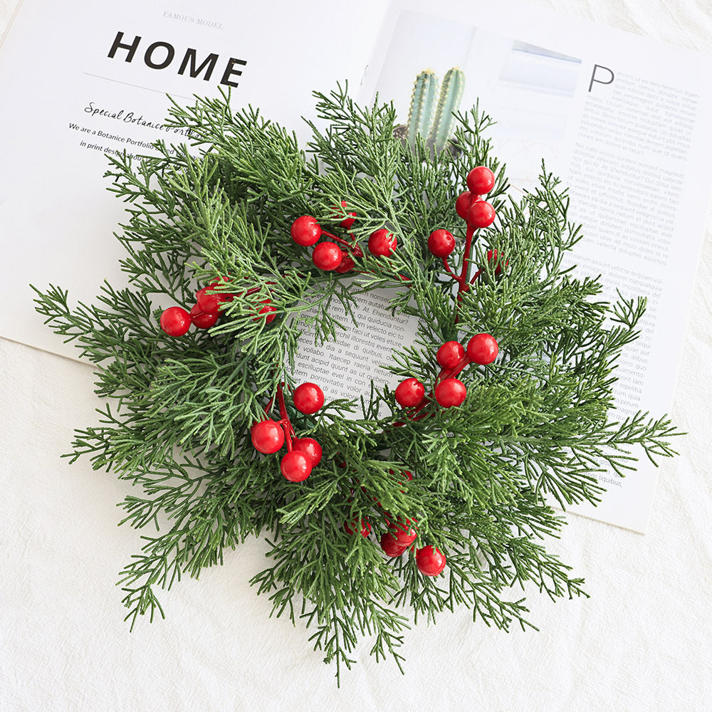 Christmas wreath for candle holder