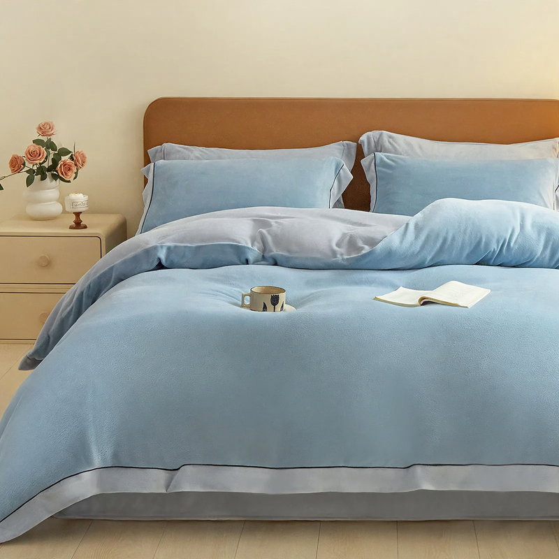 Winter bedding made of milk fiber fleece, extra soft and thick